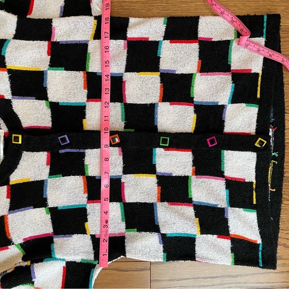 Vintage Grandma Checkerboard Colorful Sweater - Picture 15 of 15